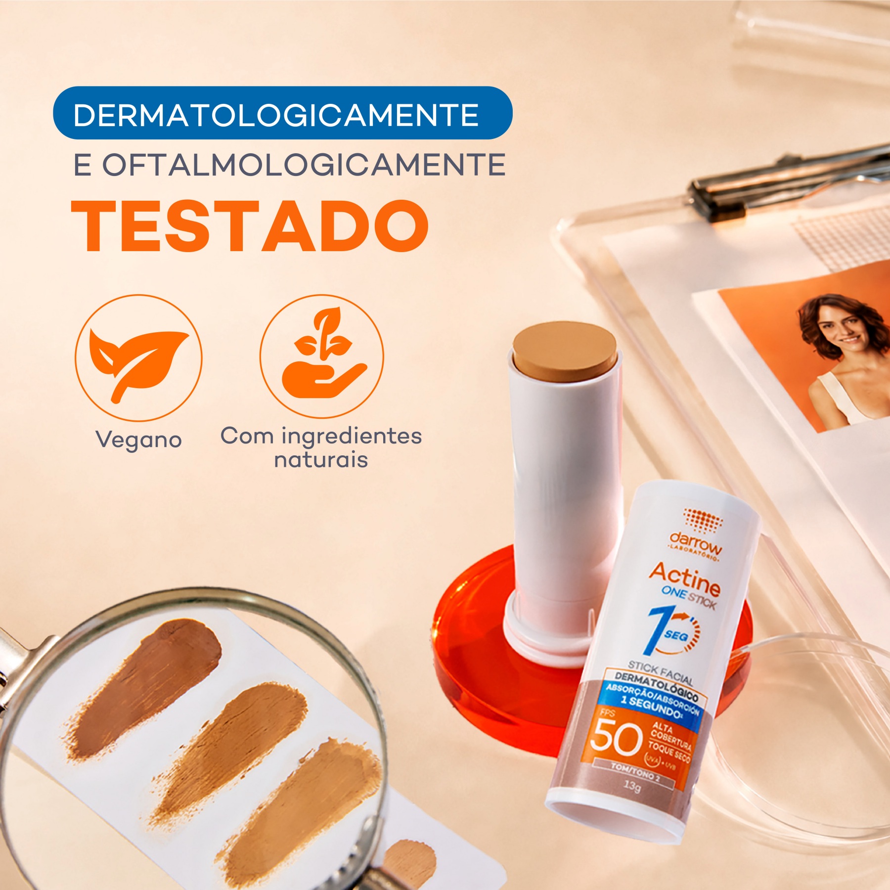 Dermatologicamente e Oftalmologicamente testado. Vegano e com ingredientes naturais.